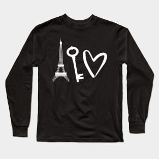 Paris holds the key to your heart Long Sleeve T-Shirt